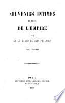 Souvenirs intimes du temps de l'empire