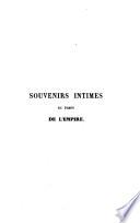 Souvenirs intimes du temps de l'empire