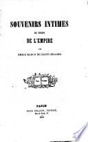Souvenirs intimes du temps de l'Empire