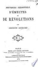 Souvenirs personnels d'émeutes et de révolutions