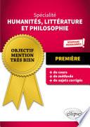 Spécialité Humanités, Littérature et Philosophie - Première - Nouveaux programmes