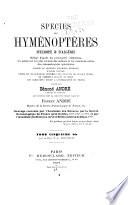 Spécies des hyménoptères d'Europe & d'Algérie