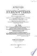 Spécies des hyménoptères d'Europe & d'Algérie