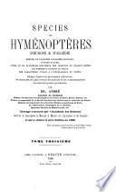 Species hyménoptères d'Europe & d'Algérie