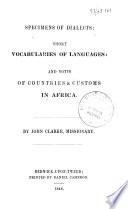 Specimens of dialects
