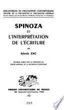 Spinoza et l'interprétation de l'Écriture