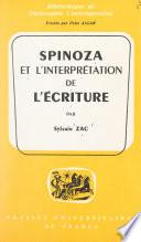 Spinoza et l'interprétation de l'Écriture