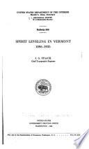 Spirit Leveling in Vermont, 1896-1935