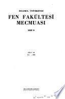 İstanbul Üniversitesi Fen Fakültesi Mecmuası