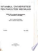 İstanbul Üniversitesi Fen Fakültesi mecmuası
