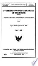 Statement of Disbursements of the House
