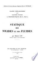 Statique des solides et des fluides