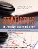 Statistics in Criminology and Criminal Justice