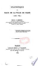 Statistique des eaux de la ville de Paris