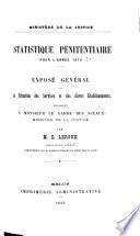 Statistique pénitentiaire pour l'année ...
