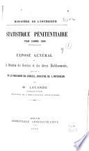 Statistique pénitentiaires pour l'année ...