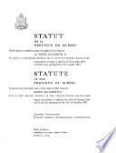 Statut de la province de Quebéc