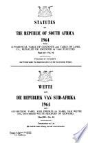 Statutes of the Union of South Africa