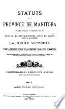 Statuts de la province de Manitoba