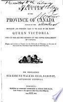 Statuts de la province du Canada