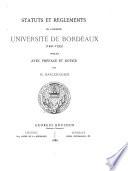 Statuts et règlements de l'ancienne Université de Bordeaux (1441-1793)
