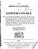 Statuts Provinciaux de Bas-Canada