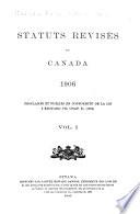 Statuts revisés du Canada. 1906