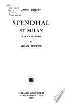 Stendhal et Milan