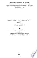 Stratégie et innovation dans l'entreprise