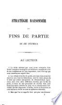 Stratégie raisonnée des fins de partie du jeu d'échecs