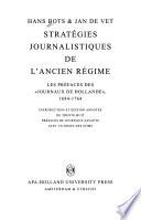 Stratégies journalistiques de l'ancien régime