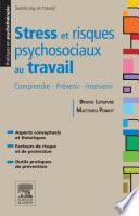 Stress et risques psychosociaux au travail