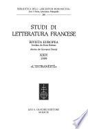 Studi di letteratura francese