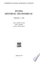 Studia Historiae Oeconomicae