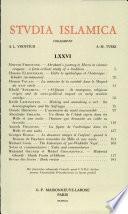 Studia Islamica. 76(1992)
