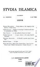 Studia Islamica. 77(1993)