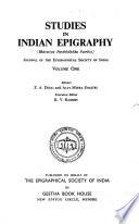 Studies in Indian Epigraphy