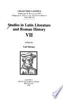 Studies in Latin Literature and Roman History
