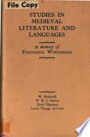 Studies in Medieval Literature and Languages