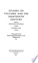 Studies on Voltaire and the Eighteenth Century