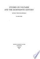 Studies on Voltaire and the Eighteenth Century