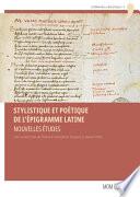 Stylistique et poétique de l'épigramme latine