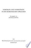 Substrate und Superstrate in den romanischen Sprachen