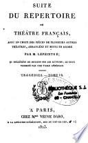 Suite du répertoire du théâtre français