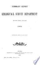 Summary Report of the Geological Survey Department