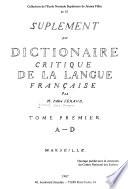 Suplement du dictionaire critique de la langue français