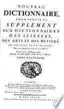 Supplément à l'Encyclopédie ...