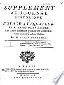 Supplément au Journal historique du voyage a l'equateur