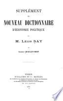 Supplément au Nouveau dictionnaire d'économie politique