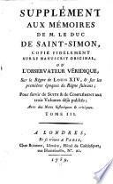 Supplément aux Mémoires